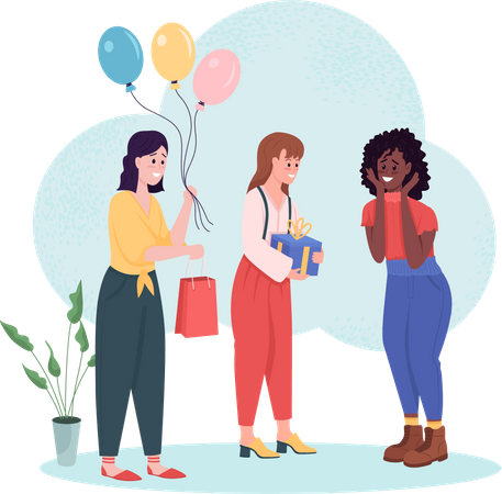 Surprise Birthday party  Illustration