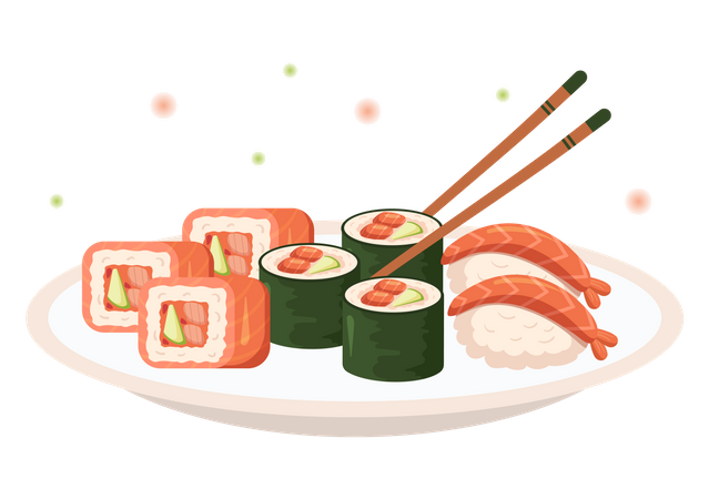 Sushi Dish  イラスト