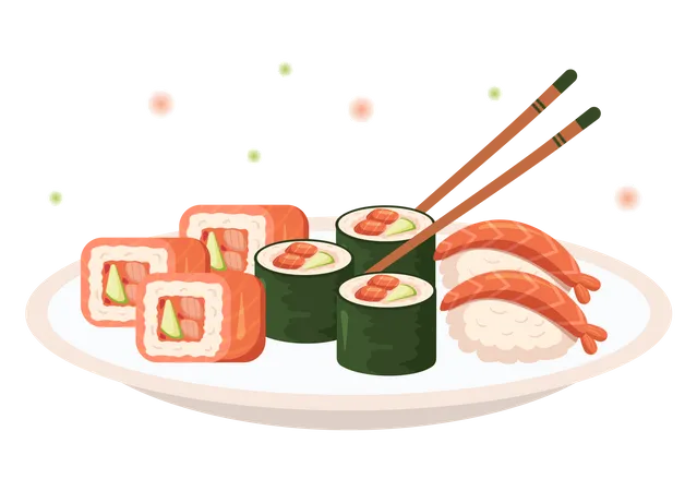 Sushi Dish  イラスト