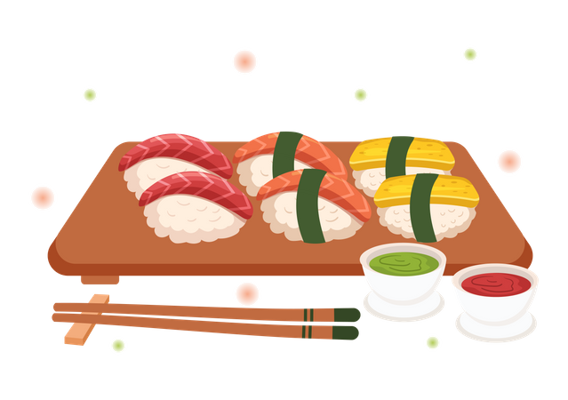 Sushi dish  イラスト