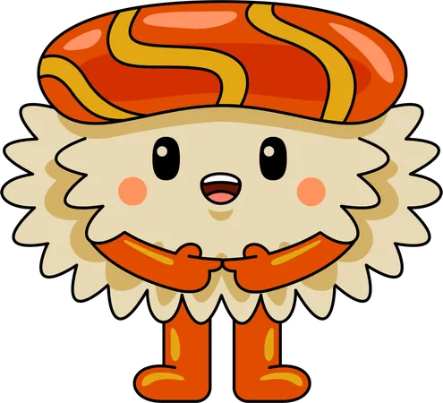 Sushi Mascot  Illustration