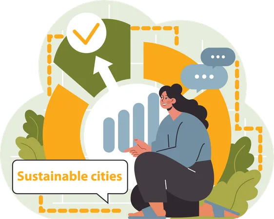 Sustainable cities  Illustration