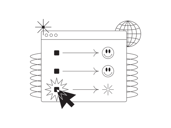 Tâche Internet terminée et traitement  Illustration