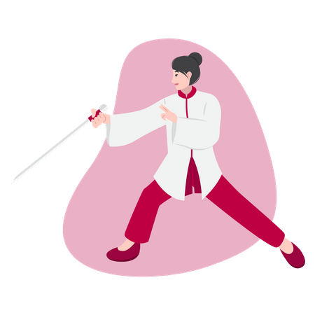 Tai Chi Martial arts  イラスト