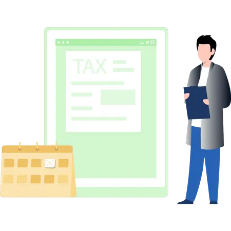 Tax form  Illustration