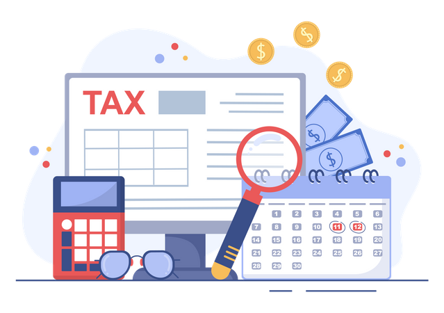 Tax form  Illustration