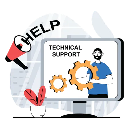 Tech support  일러스트레이션