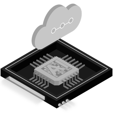 Technologie de puce IA  Illustration