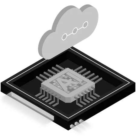 Technologie de puce IA  Illustration