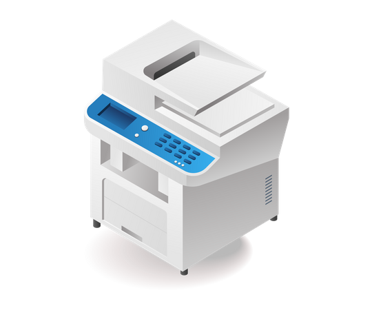 Technology photocopy tool minimalist  イラスト