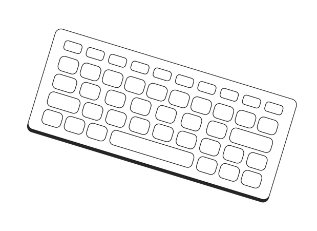 Teclado de computador  Ilustração