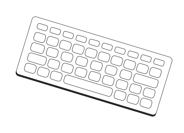 Teclado de computador  Ilustração