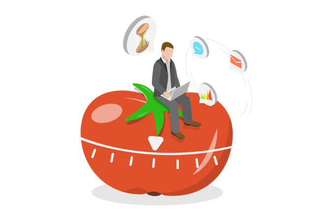 Técnica pomodoro  Ilustración