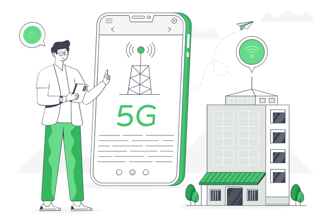 Tecnologia 5G  Ilustração