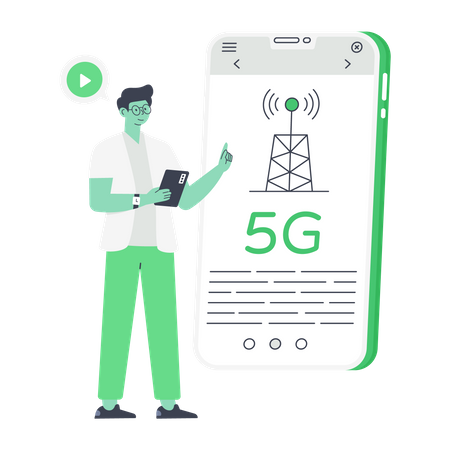 Tecnologia 5G  Ilustração