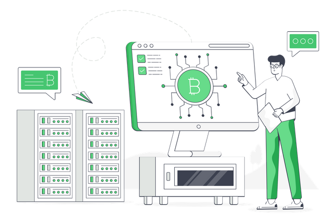 Tecnología de criptomonedas  Ilustración