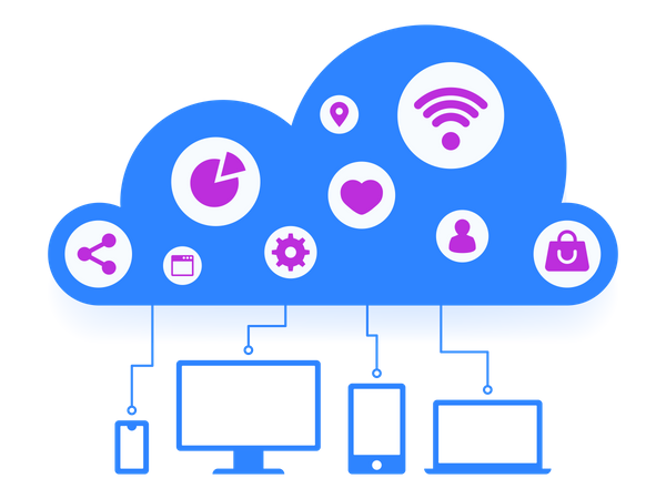 Tecnología de computación en la nube  Ilustración