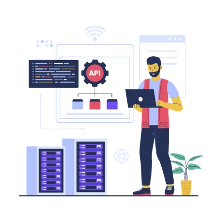 Tecnologia de interface de programação de aplicativos  Ilustração