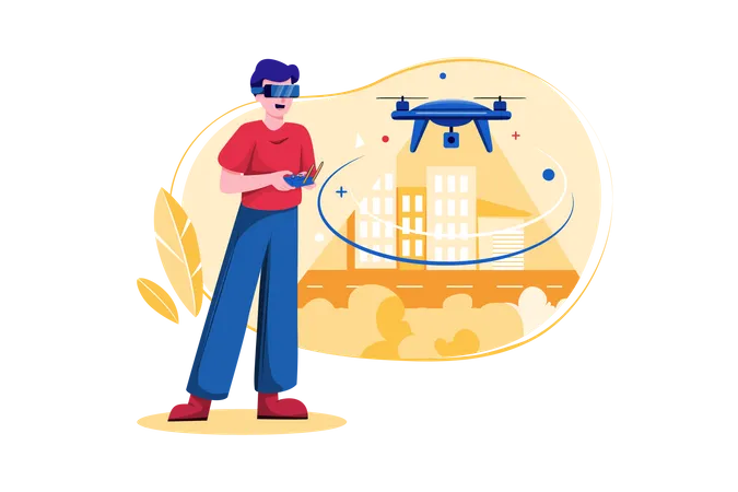 Tecnologia Drone  Ilustração