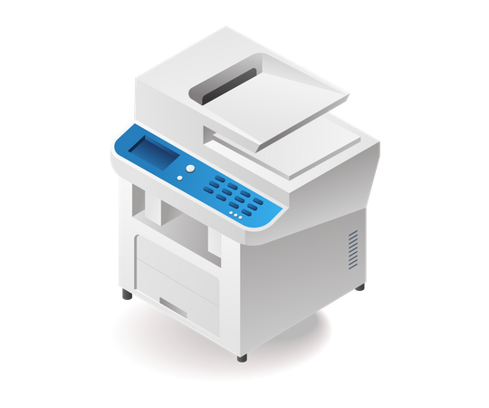 Ferramenta de fotocópia de tecnologia minimalista  Ilustração