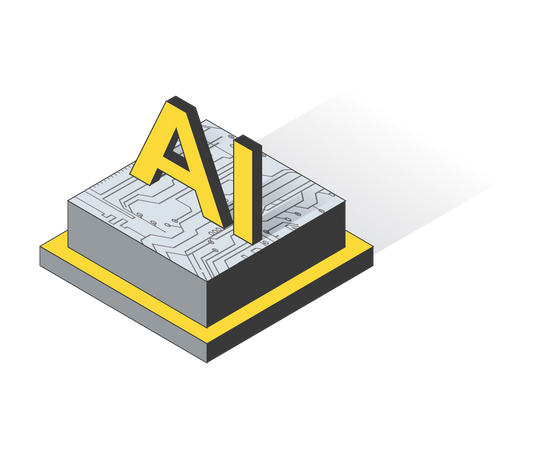 Tecnología de inteligencia artificial  Ilustración