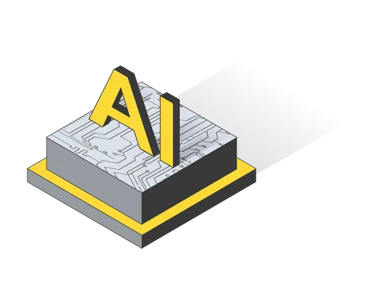 Tecnología de inteligencia artificial  Ilustración