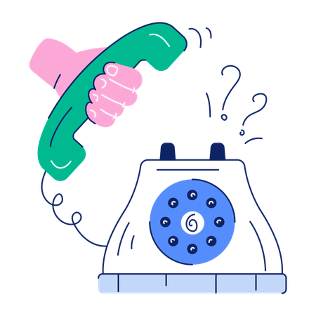 Telefone fixo  Ilustração