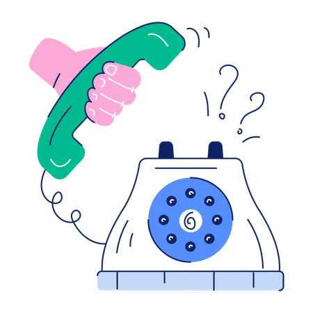 Telefone fixo  Ilustração