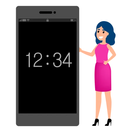 Tempo de tela do celular  Ilustração