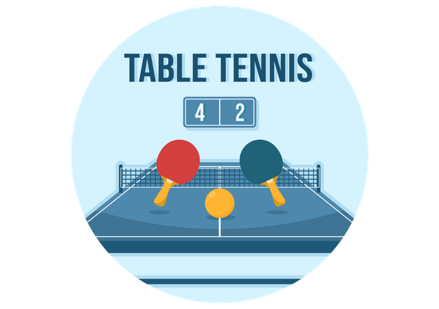 Tennis de table  Illustration