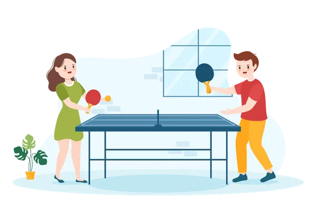 Tennis de table  Illustration