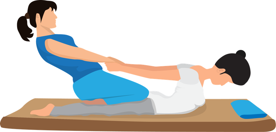 Thai massage for women in spa salon  Illustration