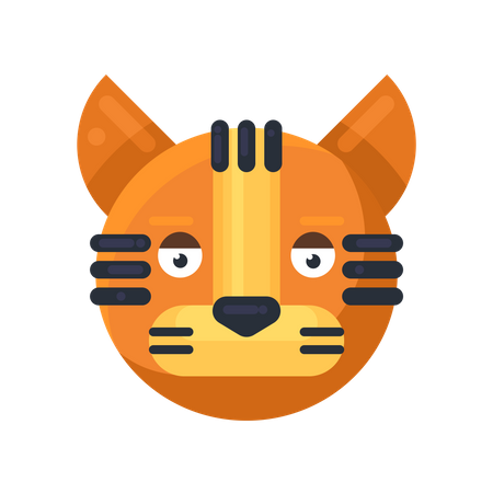 Tiger poker face  Illustration