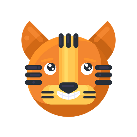 Tiger smiling  イラスト