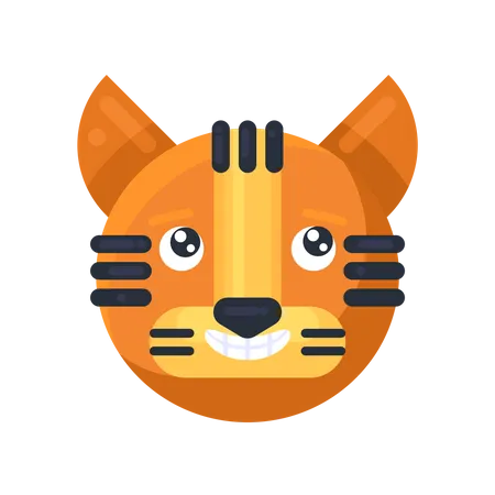 Tiger smiling  イラスト