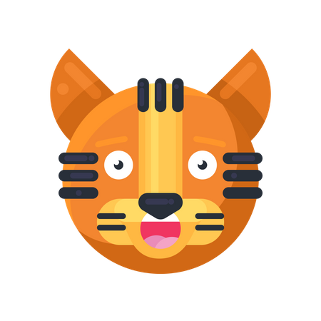 Tiger surprised  イラスト