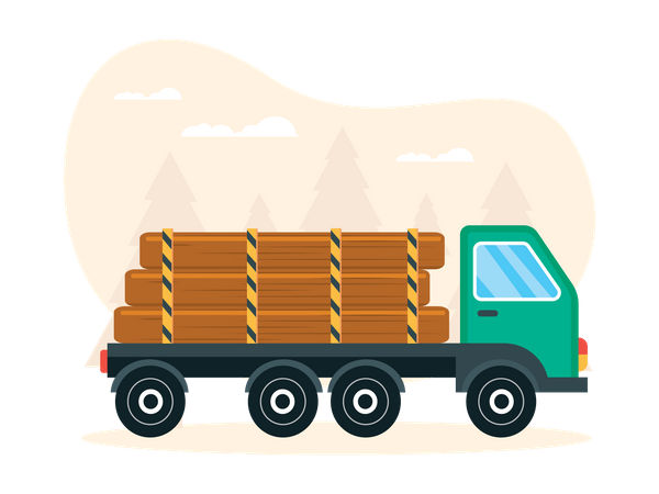 Timber truck  Illustration