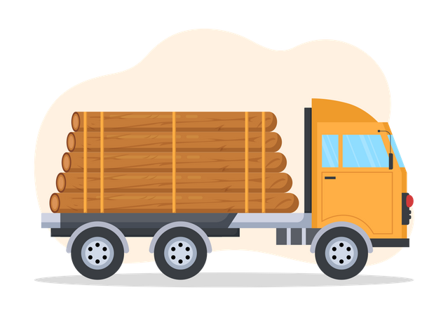 Timber truck  Illustration