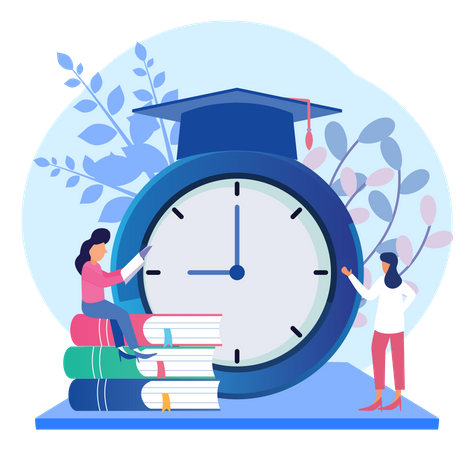 Time management by students  Illustration