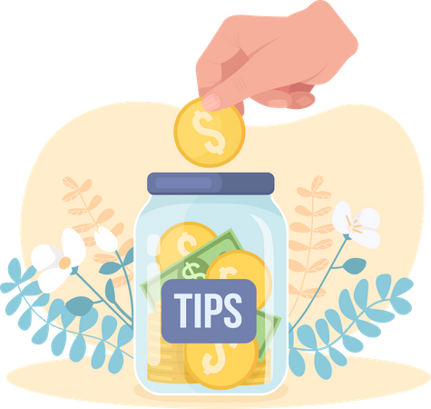 Tip jar  Illustration