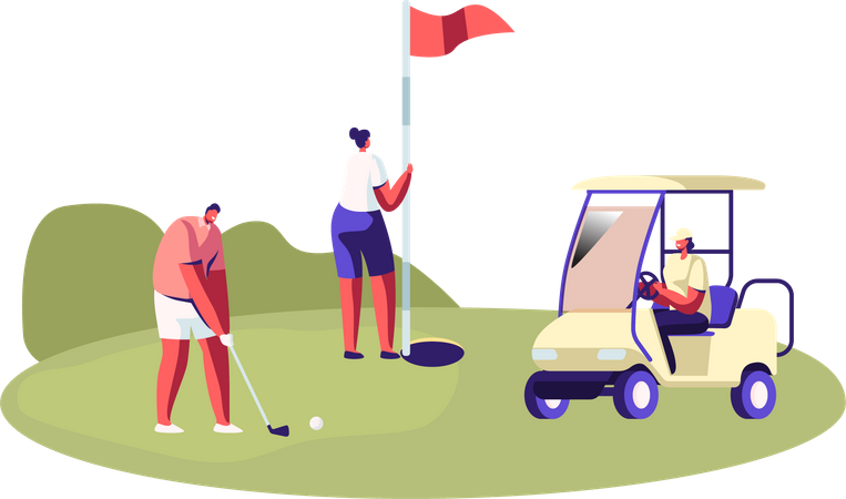 Torneio de golfe  Ilustração