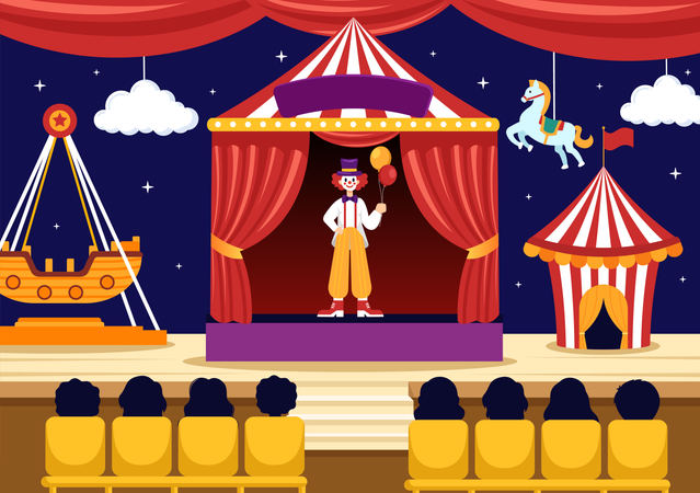 Traditional Circus  Illustration