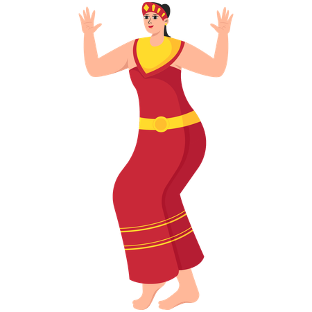 Traditional Tor-Tor Dance  Illustration