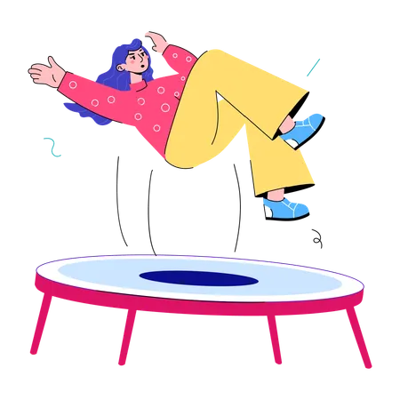 Trampoline Jump  イラスト