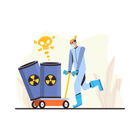 Transporter des déchets nucléaires  Illustration