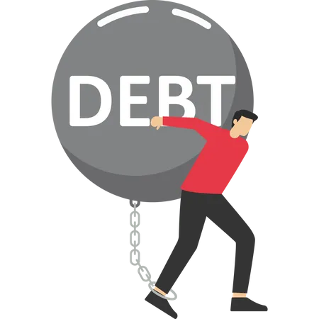 Trapped in debt  Illustration