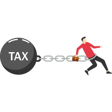 Trapped in Tax burden  Illustration