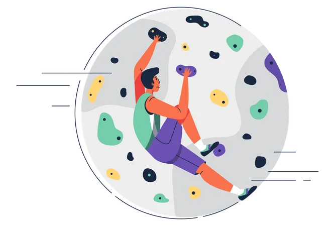 Treinamento de escalada  Ilustração