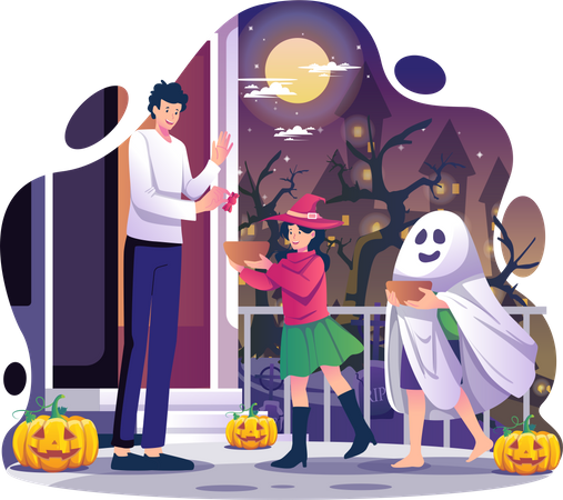 Trick or treat  イラスト