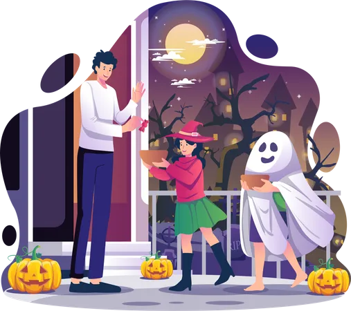 Trick or treat  イラスト